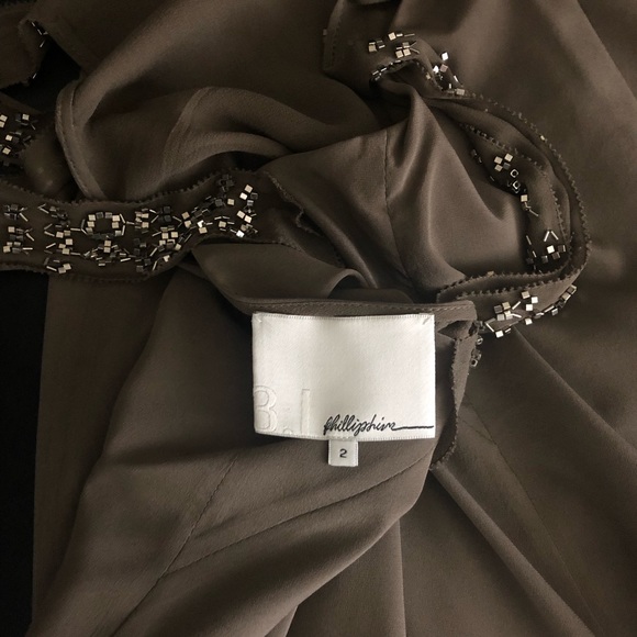 3.1 Phillip Lim Silk Embellished Shoulder Dress - Picture 5 of 6